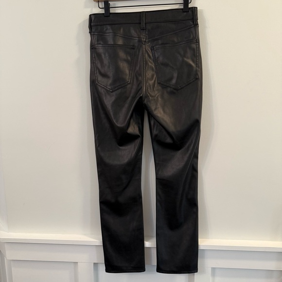 Women’s GAP Black faux leather vintage slim high rise Jeans size 27 - Picture 5 of 8
